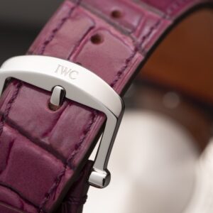 IWC Portofino Automatic 37mm IW458112 SS V7 Factory 1:1 Best Edition White Dial Diamonds Bezel on Pink Leather Strap A2892 - Best Replica Watches Store For Sale!