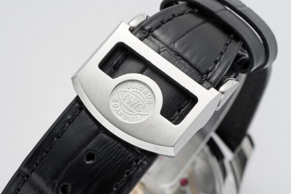 IWC Portugieser Perpetual Calendar IW503401 SS  APS Factory 1:1 Best Edition Blue Dial on Black Leather Strap A52610 Clone - Best Replica Watches Store For Sale!