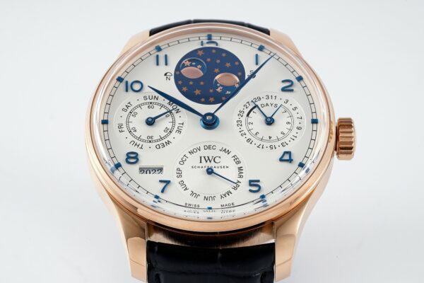 IWC Portugieser Perpetual Calendar IW503302 RG APS Factory 1:1 Best Edition White Dial on Black Leather Strap A52610 Clone - Best Replica Watches Store For Sale!