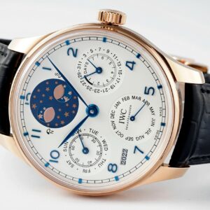 IWC Portugieser Perpetual Calendar IW503302 RG APS Factory 1:1 Best Edition White Dial on Black Leather Strap A52610 Clone - Best Replica Watches Store For Sale!