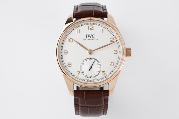 IWC Portuguese IW358306 RG  ZF Factory 1:1 Best Edition SS White Dial on Brwon Leather Strap A82200 - Best Replica Watches Store For Sale!