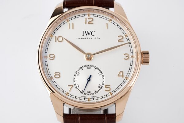 IWC Portuguese IW358306 RG  ZF Factory 1:1 Best Edition SS White Dial on Brwon Leather Strap A82200 - Best Replica Watches Store For Sale!