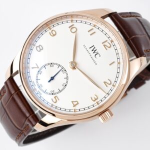 IWC Portuguese IW358306 RG  ZF Factory 1:1 Best Edition SS White Dial on Brwon Leather Strap A82200 - Best Replica Watches Store For Sale!