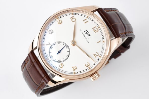 IWC Portuguese IW358306 RG  ZF Factory 1:1 Best Edition SS White Dial on Brwon Leather Strap A82200 - Best Replica Watches Store For Sale!
