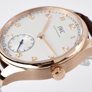 IWC Portuguese IW358306 RG  ZF Factory 1:1 Best Edition SS White Dial on Brwon Leather Strap A82200 - Best Replica Watches Store For Sale!