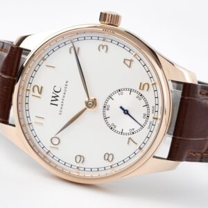IWC Portuguese IW358306 RG  ZF Factory 1:1 Best Edition SS White Dial on Brwon Leather Strap A82200 - Best Replica Watches Store For Sale!