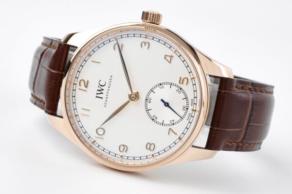 IWC Portuguese IW358306 RG  ZF Factory 1:1 Best Edition SS White Dial on Brwon Leather Strap A82200 - Best Replica Watches Store For Sale!