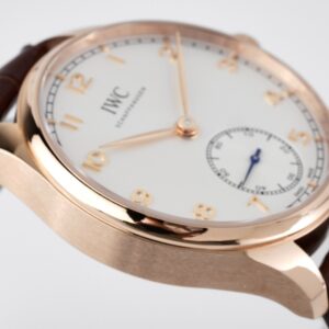 IWC Portuguese IW358306 RG  ZF Factory 1:1 Best Edition SS White Dial on Brwon Leather Strap A82200 - Best Replica Watches Store For Sale!