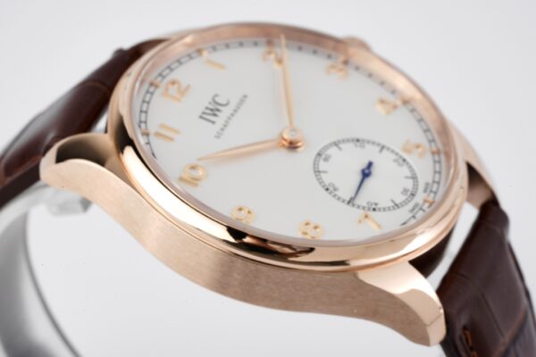 IWC Portuguese IW358306 RG  ZF Factory 1:1 Best Edition SS White Dial on Brwon Leather Strap A82200 - Best Replica Watches Store For Sale!