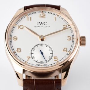 IWC Portuguese IW358306 RG  ZF Factory 1:1 Best Edition SS White Dial on Brwon Leather Strap A82200 - Best Replica Watches Store For Sale!