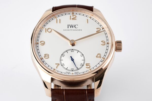 IWC Portuguese IW358306 RG  ZF Factory 1:1 Best Edition SS White Dial on Brwon Leather Strap A82200 - Best Replica Watches Store For Sale!