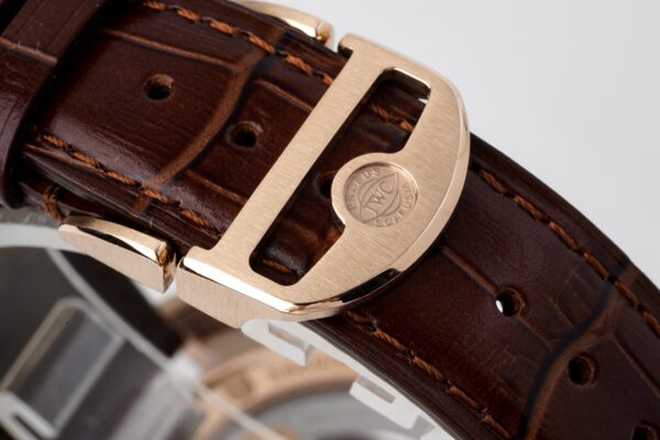 IWC Portuguese IW358306 RG  ZF Factory 1:1 Best Edition SS White Dial on Brwon Leather Strap A82200 - Best Replica Watches Store For Sale!