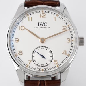IWC Portuguese IW358303  ZF Factory 1:1 Best Edition SS White Dial RG Markers on Brown Leather Strap A82200 - Best Replica Watches Store For Sale!