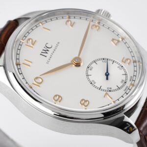 IWC Portuguese IW358303  ZF Factory 1:1 Best Edition SS White Dial RG Markers on Brown Leather Strap A82200 - Best Replica Watches Store For Sale!