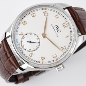IWC Portuguese IW358303  ZF Factory 1:1 Best Edition SS White Dial RG Markers on Brown Leather Strap A82200 - Best Replica Watches Store For Sale!
