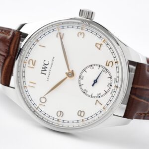 IWC Portuguese IW358303  ZF Factory 1:1 Best Edition SS White Dial RG Markers on Brown Leather Strap A82200 - Best Replica Watches Store For Sale!