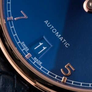 IWC Portuguese Real PR IW500713 AZ Factory 1:1 Best Edition Blue Dial on Blue Woven Leather Strap A52010 - Best Replica Watches Store For Sale!