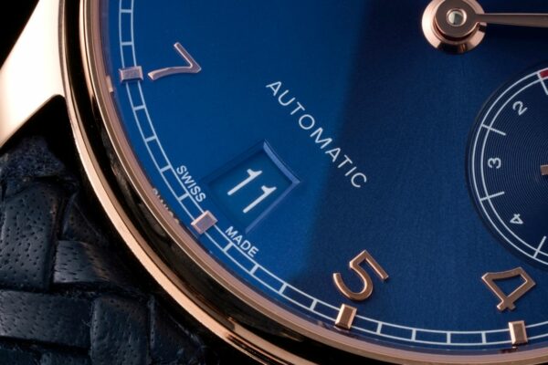 IWC Portuguese Real PR IW500713 AZ Factory 1:1 Best Edition Blue Dial on Blue Woven Leather Strap A52010 - Best Replica Watches Store For Sale!