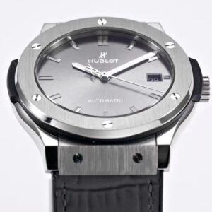 HUBLOT Classic Fusion 45mm 511.NX.7071.LR Titanium WWF Factory 1:1 Best Edition Gray Dial on Gray Gummy Strap A2892 - Best Replica Watches Store For Sale!