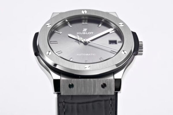 HUBLOT Classic Fusion 45mm 511.NX.7071.LR Titanium WWF Factory 1:1 Best Edition Gray Dial on Gray Gummy Strap A2892 - Best Replica Watches Store For Sale!