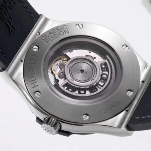 HUBLOT Classic Fusion 45mm 511.NX.7071.LR Titanium WWF Factory 1:1 Best Edition Gray Dial on Gray Gummy Strap A2892 - Best Replica Watches Store For Sale!