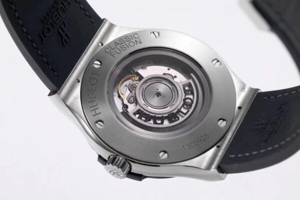 HUBLOT Classic Fusion 45mm 511.NX.7071.LR Titanium WWF Factory 1:1 Best Edition Gray Dial on Gray Gummy Strap A2892 - Best Replica Watches Store For Sale!