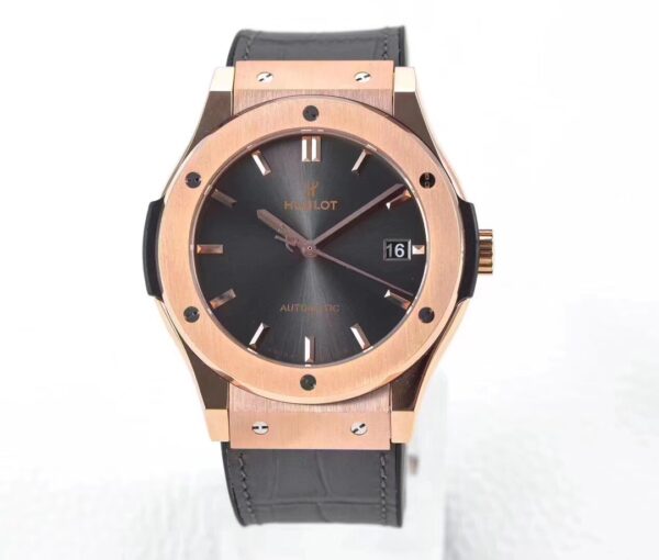 HUBLOT Classic Fusion 45mm 511.OX.7081.LR RG WWF Factory 1:1 Best Edition Gray Dial on Gray Gummy Strap A2892 - Best Replica Watches Store For Sale!