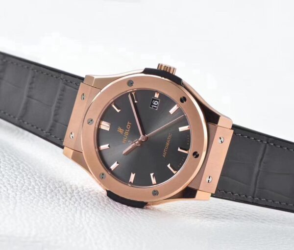 HUBLOT Classic Fusion 45mm 511.OX.7081.LR RG WWF Factory 1:1 Best Edition Gray Dial on Gray Gummy Strap A2892 - Best Replica Watches Store For Sale!