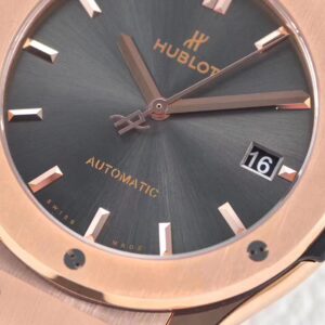 HUBLOT Classic Fusion 45mm 511.OX.7081.LR RG WWF Factory 1:1 Best Edition Gray Dial on Gray Gummy Strap A2892 - Best Replica Watches Store For Sale!