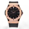 HUBLOT Classic Fusion 45mm 511.OX.1181.LR RG WWF Factory 1:1 Best Edition Black Dial on Black Gummy Strap A2892 - Best Replica Watches Store For Sale!