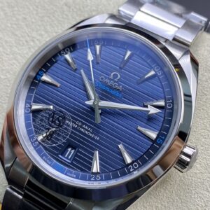 OMEGA Aqua Terra 150M Master Chronometers VS Factory 1:1 Best Edition Deep Blue Dial Silver Hand on SS Bracelet A8900 Super Clone - Best Replica Watches Store For Sale!
