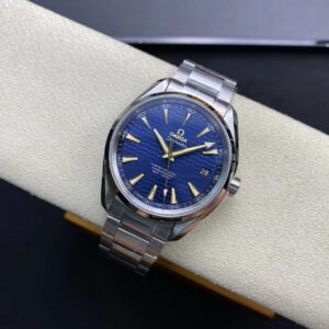 OMEGA Aqua Terra 150M SS VS Factory 1:1 Best Edition Blue Wave Textured Dial YG Hand - Best Replica Watches Store For Sale!