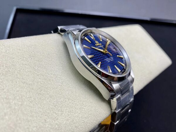 OMEGA Aqua Terra 150M SS VS Factory 1:1 Best Edition Blue Wave Textured Dial YG Hand - Best Replica Watches Store For Sale!