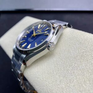 OMEGA Aqua Terra 150M SS VS Factory 1:1 Best Edition Blue Wave Textured Dial YG Hand - Best Replica Watches Store For Sale!