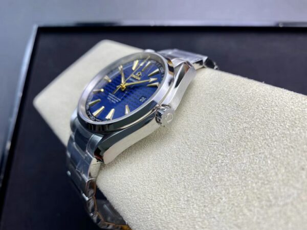 OMEGA Aqua Terra 150M SS VS Factory 1:1 Best Edition Blue Wave Textured Dial YG Hand - Best Replica Watches Store For Sale!