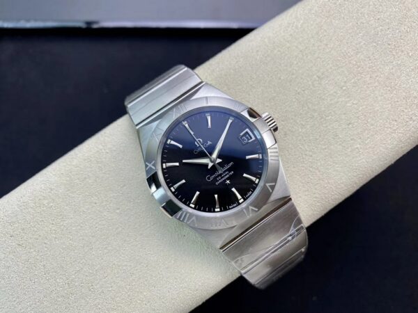OMEGA Constellation 38mm SS VS Factory 1:1 Best Edition Black Dial Stick Markers on SS Bracelet A8500 Super Clone - Best Replica Watches Store For Sale!