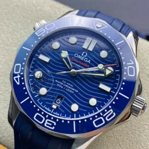 OMEGA Seamaster Diver 300M VS Factory 1:1 Best Edition Blue Ceramic Blue Dial on Blue Rubber Strap A8800 V2 - Best Replica Watches Store For Sale!