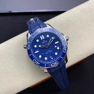 OMEGA Seamaster Diver 300M VS Factory 1:1 Best Edition Blue Ceramic Blue Dial on Blue Rubber Strap A8800 V2 - Best Replica Watches Store For Sale!