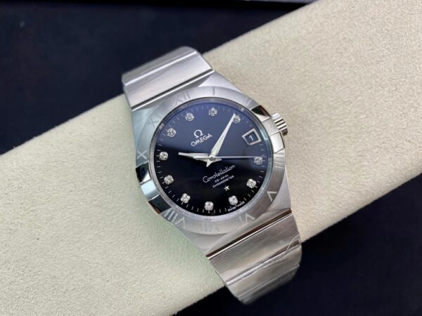 OMEGA Constellation 38mm SS VS Factory 1:1 Best Edition Black Dial Stick Markers on SS Bracelet A8500 Super Clone - Best Replica Watches Store For Sale!