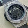 HUBLOT Big Bang Sang Bleu Titanium 415.NX WWF Factory 1:1 Best Edition diamonds Case - Best Replica Watches Store For Sale!