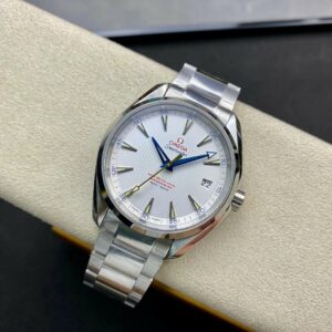 OMEGA Aqua Terra 150M SS VS Factory 1:1 Best Edition White Dial Blue Markers on SS Bracelet A8500 Super Clone - Best Replica Watches Store For Sale!