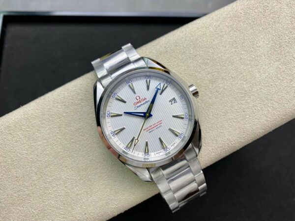 OMEGA Aqua Terra 150M SS VS Factory 1:1 Best Edition White Dial Blue Markers on SS Bracelet A8500 Super Clone - Best Replica Watches Store For Sale!