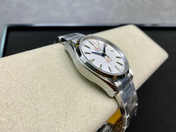 OMEGA Aqua Terra 150M SS VS Factory 1:1 Best Edition White Dial Blue Markers on SS Bracelet A8500 Super Clone - Best Replica Watches Store For Sale!