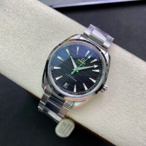 OMEGA Aqua Terra 150M Master Chronometers VS Factory 1:1 Best Edition Black Dial Green Hand on SS Bracelet A8900 Super Clone - Best Replica Watches Store For Sale!