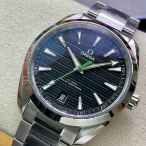 OMEGA Aqua Terra 150M Master Chronometers VS Factory 1:1 Best Edition Black Dial Green Hand on SS Bracelet A8900 Super Clone - Best Replica Watches Store For Sale!
