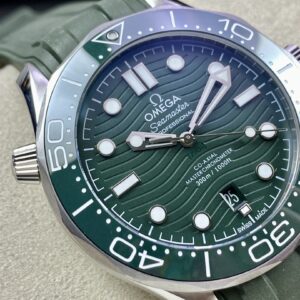 OMEGA Seamaster Diver 300M VS Factory 1:1 Best Edition Green Ceramic Green Dial on Blue Rubber Strap A8800 V2 - Best Replica Watches Store For Sale!
