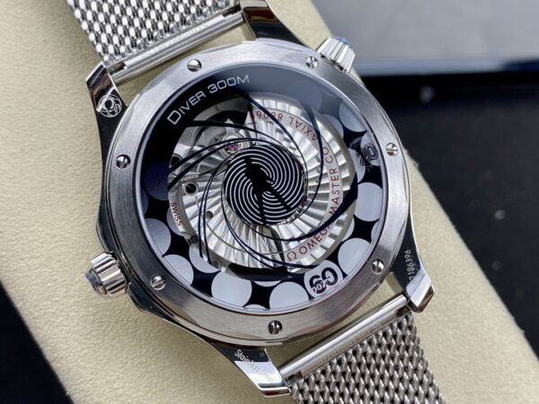 OMEGA Seamaster 300 James Bond 60th Anniversary SS VS Factory 1:1 Best Edition Blue Dial on SS Mesh Bracelet A8806 - Best Replica Watches Store For Sale!
