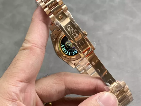 Rolex DayDate RG 128235-0075 36mm QF Factory 1:1 Best Edition Brown Roman Dial (Gain Weight) - Best Replica Watches Store For Sale!