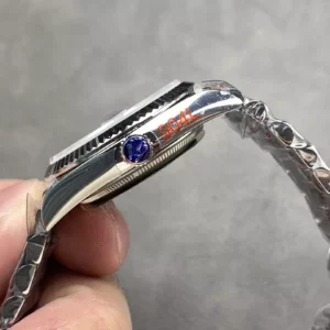 Rolex DayDate 128236 36mm QF 1:1 Best Edition Ice Blue Diamond Dial  (Gain Weight) - Best Replica Watches Store For Sale!