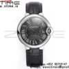 Cartier Cartier Ballon Bleu WSBB0060 40mm SS CH Factory 1:1 Best Edition Black Texture Dial on Blue Leather Strap A2824 (Quick Release) - Best Replica Watches Store For Sale!